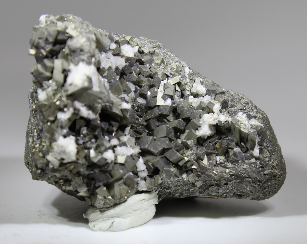 Arsenopyrite with calcite from Mina Noche Buena Mexico