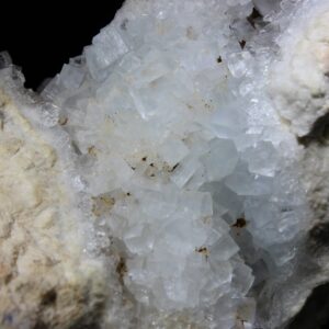 Colorless to slightly grayish fluorite cubes from the Clara Mine