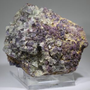 Pale green and purple fluorite from Landsverk Norway