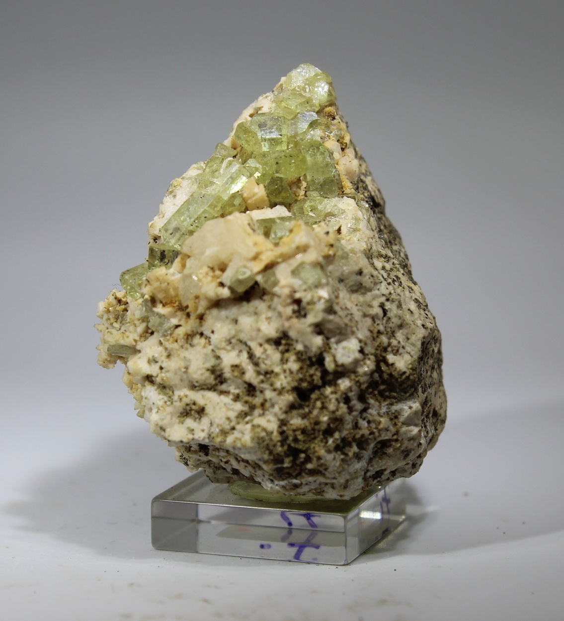 Light green apatite on matrix from the Imilchil area Morocco