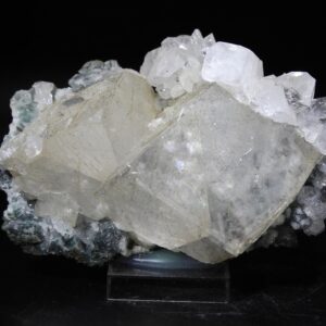 Calcite with apophyllite on volcanic matrix from Jalgaon, India