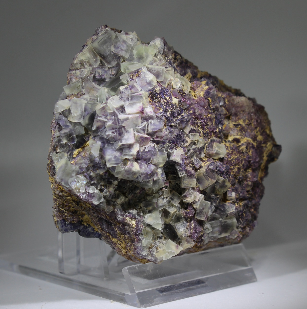 Pale Green and Purple Fluorite from Landsverk, Norway - Image 2