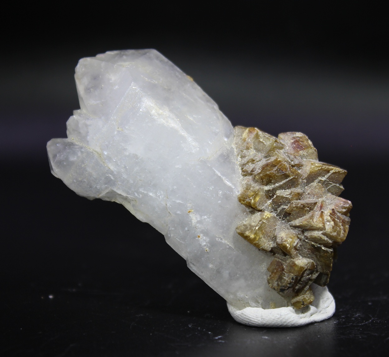 Bronze-Brown Siderite on Quartz from Muzo, Colombia - Image 3
