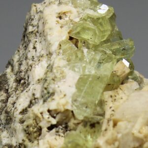 Detail of light green apatite crystals from the Imilchil area