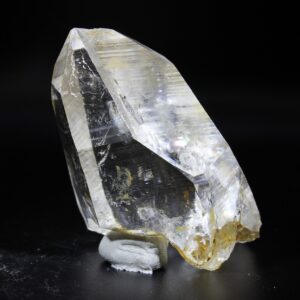 Reverse view of a clear rock crystal from the Peña Blanca Mine