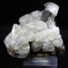 Calcit mit Galenit aus der Sweetwater Mine Missouri USA mit weißen Kristallen und bleigrauem Galenit