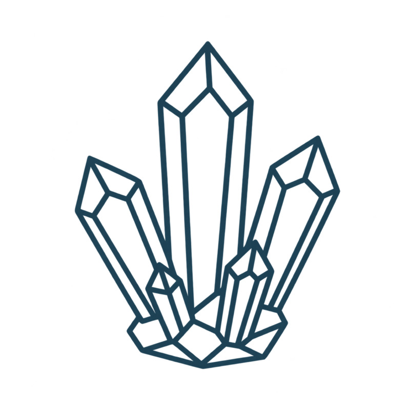 Kristall-Symbol für geologische Fachkenntnis