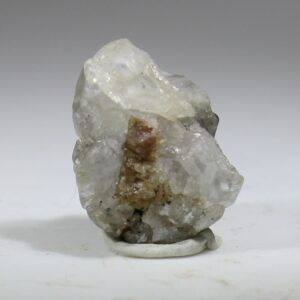 Rear view of Parisite-(Ce) on calcite from Muzo Colombia