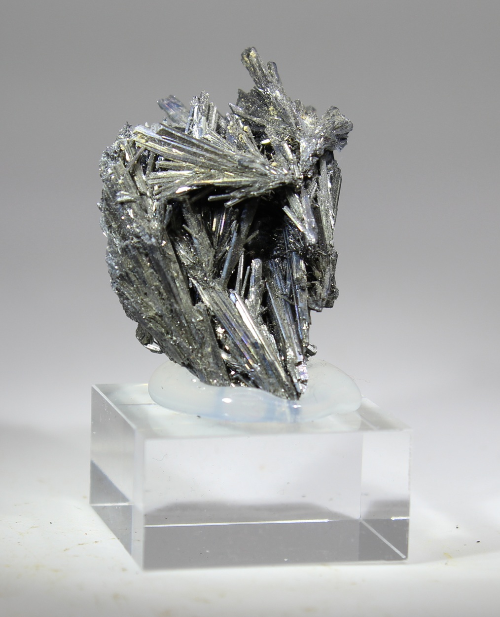 Stibnite from the Herja Mine Romania with radiating crystals