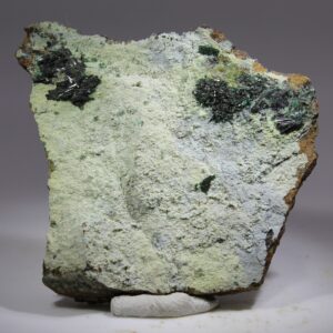 Atacamite on Chrysocolla from La Farola Chile with radiating dark green crystals