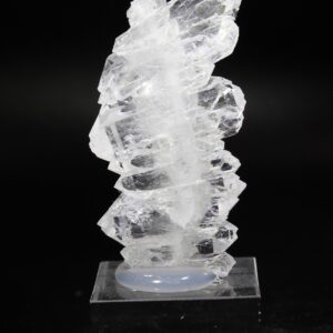 Fadenquarz aus der Zhob Mine Pakistan mit transparenter Kristallgruppe und weißlicher Fadenzone