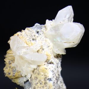 Cerussite twin crystals from Mibladen Morocco approximately 1 cm
