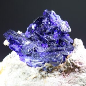 Azurite crystal group from Kerrouchen with tabular crystals