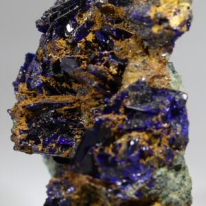 Intensely dark blue Azurite crystals from Touissit Morocco detail view