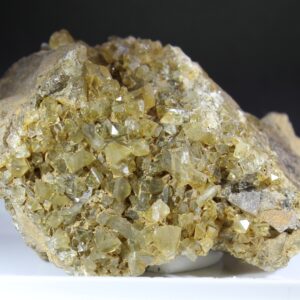 Pale brown Baryte crystals from Mimberge Sauerland on matrix