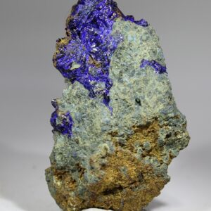 Intense dark blue Azurite crystal group from Touissit Morocco